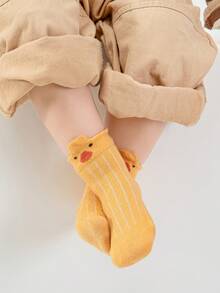 5對/組幼兒可愛小狗寶寶中筒襪,適用於春/夏季（0-6m）（6-12m）（1-2）（2-3）歲 - 彩色 - 查看 2