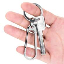 40 Chiếc Phẳng Vòng Chìa Khóa Kim Loại Móc Khóa Nhẫn Chia Keyrings Phẳng Nhẫn Cho Nhà Xe Văn Phòng Chìa Khóa Đính Kèm - 40 Cái-Bạc - Xem 4