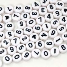 100/200/300/400/500/1000Pcs 4x7mm Round Acrylic Black Letter Beads A-Z Mixed Loose Beads For DIY Bracelets Necklaces Keychains Small Business Jewelry Making Craft Supplies