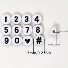 100/200/300/400/500/1000Pcs 4x7mm Round Acrylic Black Letter Beads A-Z Mixed Loose Beads For DIY Bracelets Necklaces Keychains Small Business Jewelry Making Craft Supplies
