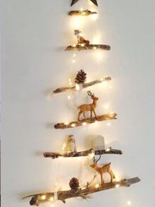 1条1米长50颗LED铜线灯串，电池供电，室内墙面装饰灯，室外花园树木装饰灯，卧室装饰灯，婚礼派对装饰灯