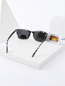 1 pieza Gafas de conducción vintage informales de marco pequeño para hombres y mujeres, con 2 accesorios de metal decorativos, en negro, carey, leopardo, gris claro, gris oscuro; adecuadas para vacaciones, viajes al trabajo, playa, viajes, caza, todo el año, verano de vacaciones en la playa, al aire libre, viajes