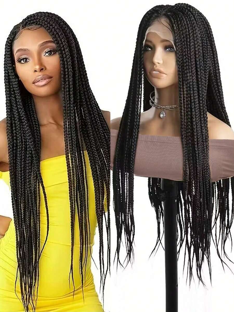 HAIRCUBE 36Inch Triangle Knotless Box Braided Wigs For Women Box