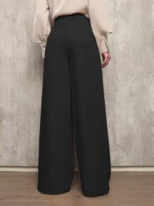 Women Pants - 黑色 - 查看 2
