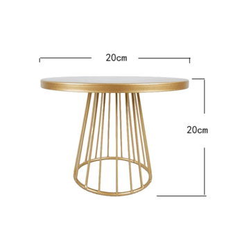 20cm Metal Cake Stand Wedding White Gold Dessert Display Rack Birthday Party Decoration Food Cupcake Stand Cake Tray