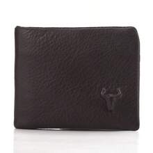 Genuine Leather Wallet For Men Slim Bifold Wallets Minimalist Credit Card Wallet With 5 Card Slots 1 ID Window 1 Bill Compartment 1 Hidden Zipper Pocket Father's Day Gift Gift For Him - Coffee Color - Coffee Brown - View 3