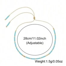 1 pieza Pulsera con cuentas pequeñas para mujer, joyería simple, pulsera de cuentas Delica con cuerda, joyería de moda