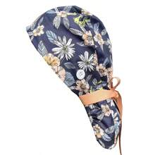 Cuffia chirurgica stampata per capelli lunghi, per cliniche, saloni di bellezza e altri ambienti di lavoro, adatta anche per Ognissanti