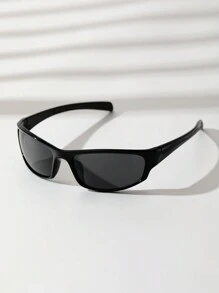 POLASUP 1pc Men's Sports Cycling Glasses For Summer, Suitable For All Seasons, Half Frame With Contrast Double-Color Fluorescent Color, With Silicone Non-Slip Foot Pad, Comfortable And Soft Nose Pad, Polycarbonate Explosion-Proof With Reflective Plating Pc Mirror Anti-Lost Rope And Eyeglass Cloth) Beach Accessories Glasses Shades Easy Comfort Casual Outfits Outdoor Cycling Glasses For Summer Beach Vacation, Outdoor, Travel