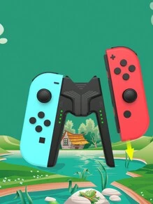 Agarre de carga compatible con Joy-Con para Switch OLED, mango portátil que permite cargar mientras se juega - Negro - Ver 4