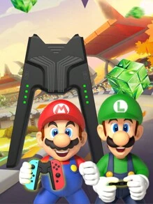 Agarre de carga compatible con Joy-Con para Switch OLED, mango portátil que permite cargar mientras se juega - Negro - Ver 3