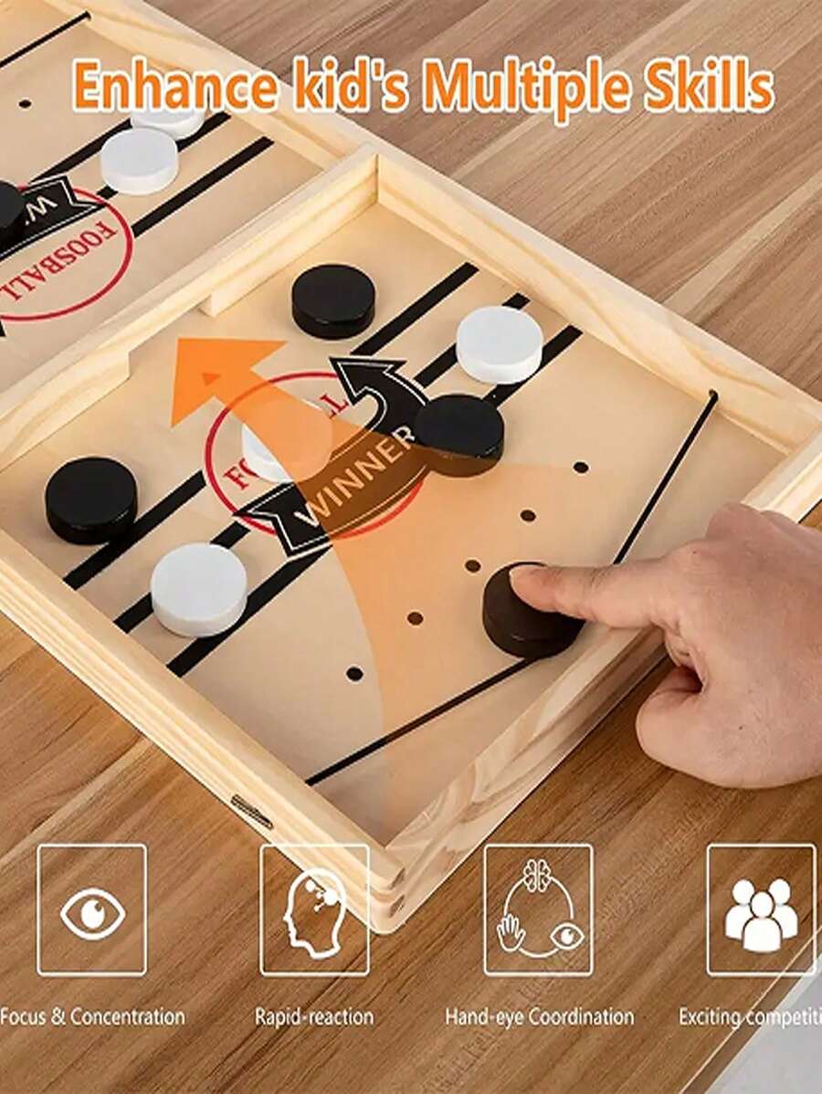 1 Pack Wooden Foosball Board Game Fun Party Game For Families,Fast