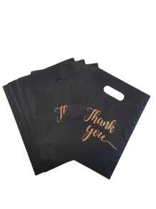 100 bolsas de joyería de agradecimiento en negro de estilo sencillo de diferentes tamaños y especificaciones - Multicolor - Ver 3