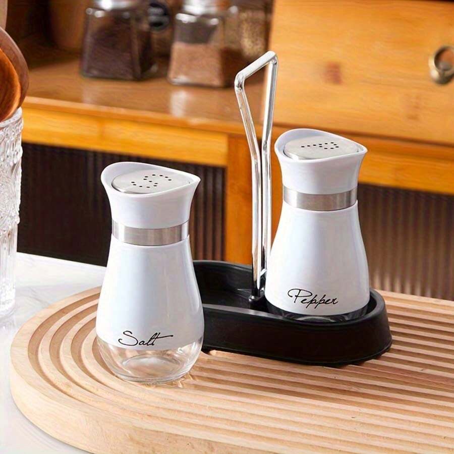 Salero Cocina Juego De 2 Saleros Y Pimenteros, Salero Con Orificios De  Vertido Ajustables, De Acero Inoxidable 304 Y Vidrio, Dispensador De  Especias Rellenable | En Línea Salero Y Pimentero, image size:900x900