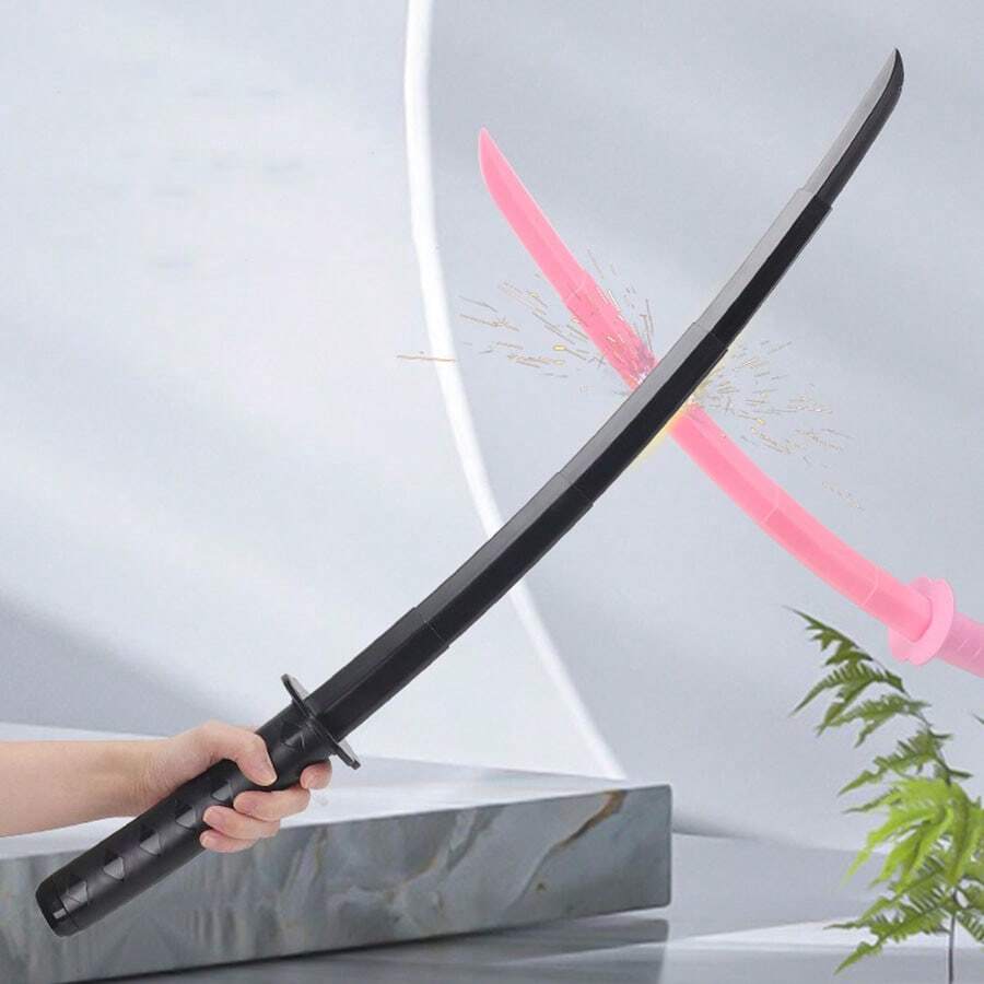 1 Pieza Espada Samurái Simulada Extensible Juguete Para Aliviar El Estrés Simple Y Divertido Adecuado Para La Interacción Con Amigos, Juegos De Batalla - Multicolor - Ver 1