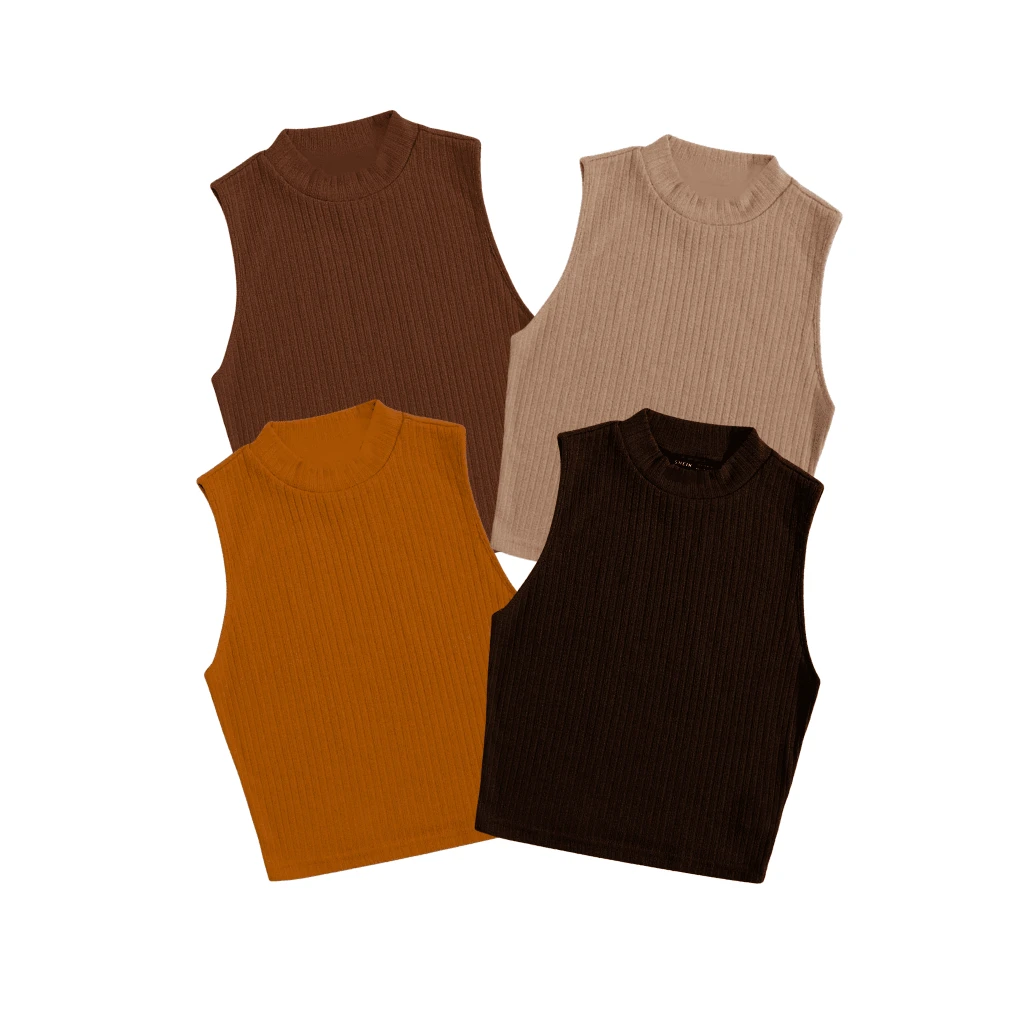 Women Tank Tops & Camis - Nâu, màu be, caramel và đen - Xem 1