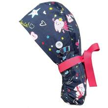 Cuffia chirurgica stampata per capelli lunghi, per cliniche, saloni di bellezza e altri ambienti di lavoro, adatta anche per Ognissanti