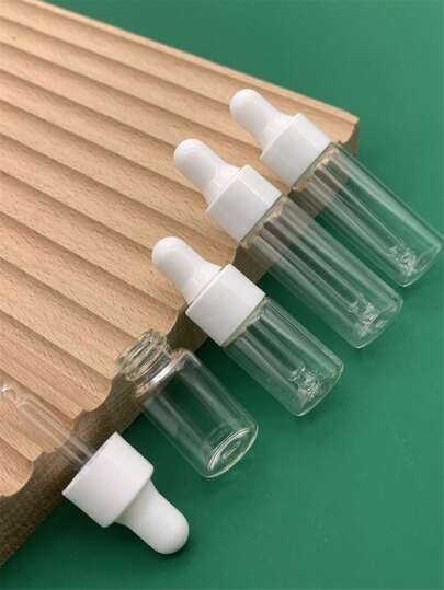 Bottiglia Contagocce In Vetro 1ml/2ml/3ml/4ml/5ml, Può Contenere Fondotinta Liquido, Siero, Oli Essenziali, Aromaterapia, Contenitore Contagocce In Vetro Di Silicone, Facile E Veloce Da Usare, Dispenser Cosmetico Portatile Per Viaggi