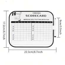 Reusable Golf Score Board, Double-Sided Dry Erase Golf Scoreboard - White - View 4