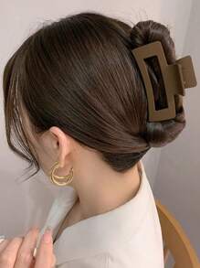 4pcs Solid Color Casual Hair Claw Simple And Cute Suitable For Daily Use, Campus Dating, Vacation, Travel Accessories