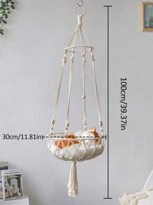 1 Miếng Phong cách Bohemian Thủ công Dệt Võng thú cưng Giường , Thích hợp Đối với Nhỏ bé Đến Trung bình Mèo , Bốn Đang ngủ - trắng - Xem 9