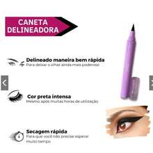 Caneta Delineadora 2X1 Mood Hb519 Ruby Rose - Preto - Visão 3
