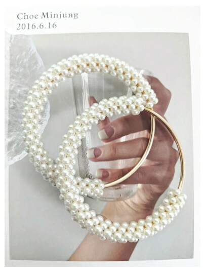 2 Peças Alça De Bolsa De Resina Acrílica Transparente Em Forma De Círculo, Acessórios De Diy