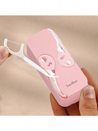 Portable Dental Floss Storage Box Home Automatic Pop-Up Storage Floss Box,Keep Your Dental Floss Clean And Tidy With This Portable, Convenient Storage Box! Travel Essentials Travel Organizer For Beach Summer Vacation Back To School