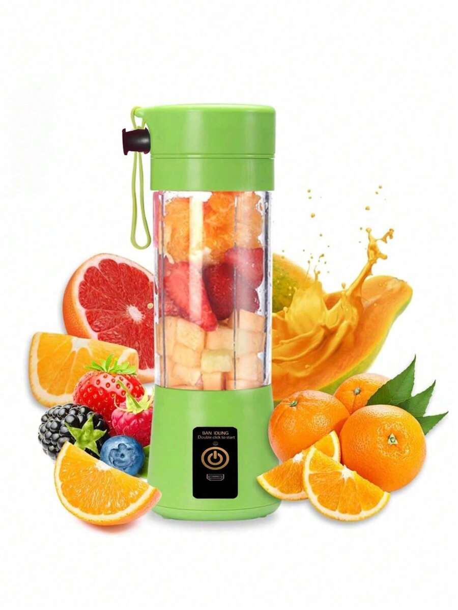 1 Miếng Có thể mang đi Máy xay Cúp , USB Điện lực Nước ép , Mini , Thích hợp Đối với Và Nước đá , Nước ép , 6 Lưỡi kiếm Tuyệt vời Đối với Pha trộn - màu xanh lá - Xem 1