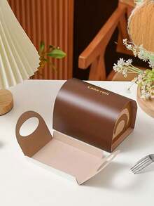 4pcs, Arched Tricolor Cake Roll Packaging Box, Towel Roll Swiss Roll Mousse Pastry Baking Packaging Box - Multicolor - View 7