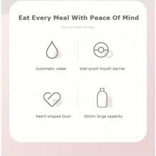 1pc Dual-Function Automatic Pet Feeder & Water Dispenser For Cats & Dogs - Effortless Hydration & Meal Solution, No Battery Needed - White - View 11