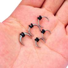 Anillo De Septum De Cuerno De Buey, Joyería De Perforación Corporal De Anillo De Nariz De Acero Quirúrgico 316l Para Septum/nariz/lobe De Oreja - Aro De Cartílago De Acero Inoxidable Para Mujeres Y Hombres - Joyería piercing del cuerpo de acero inoxidable - Ver 7