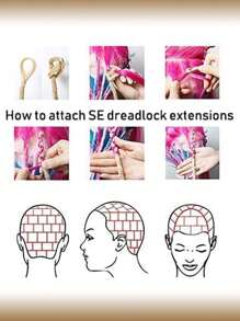 30 Pcs SE Dreadlock Extensions Mixed Sets 3 In 1 Straight Curly Boho Dreads Single Ended Fake Thin Dreadlock Extensions For Women