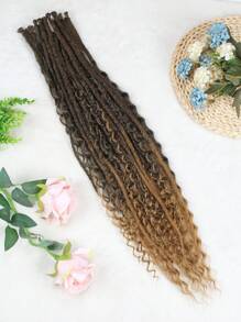 30 Pcs SE Dreadlock Extensions Mixed Sets 3 In 1 Straight Curly Boho Dreads Single Ended Fake Thin Dreadlock Extensions For Women
