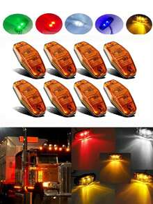Latest Version Universal Truck Side Marker Light Mini 2 Led Warning Lamp Pickup Lights Turn Singal Lighting For Trailer Camper RV - Red - View 11