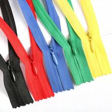 10pcs Mixed Color Invisible Zippers Clothing Accessories, Suitable For Dresses, Clothes, Pants, Pillows - Random - View 3