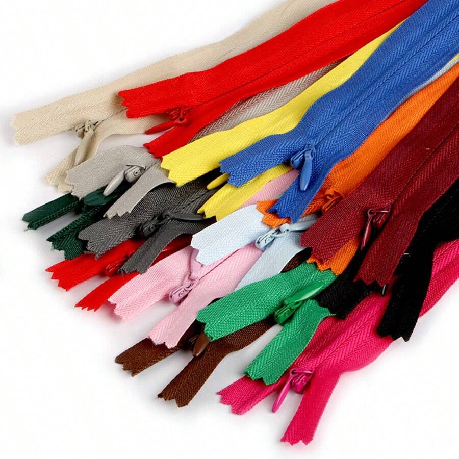 10pcs Mixed Color Invisible Zippers Clothing Accessories, Suitable For Dresses, Clothes, Pants, Pillows - Random - View 1
