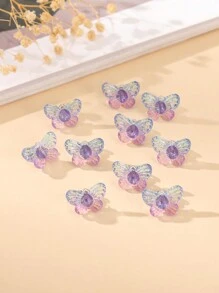 10pcs Laser Butterfly Design Sweet Hair Hoop & Clip Women Hair Accessory Decoration Halloween - Multicolor - View 3