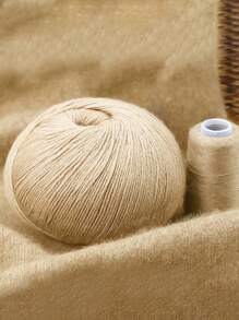 1套(50克+20克),精梳羊絨混紡紗線,適用於手織圍巾、帽子、毛衣、開衫、手套、diy手工藝品,超柔軟暖和的中粗毛線