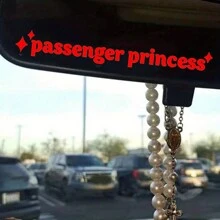 1pc  Text Car Stickers Interior Decoration Rear View Mirror Fashion Stickers Creative Vinyl Decals - Stickers 10 - View 6