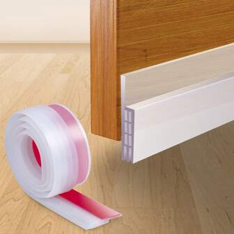YOUSHARES Draught Excluder For Bottom Of Door, Weather Stripping Door Draft Excluder Self Adhesive Door Draft Sweep Seal For Soundproof (Transparent)