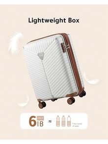 (14"+20") 2 Pcs Rose Gold Carry On Luggage With USB Port, PP Lightweight Suitcase With 14 Inch Case, Expandable Luggage 2 Piece - 紫色 - 查看 4
