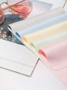 5 件装纯色柔软超细纤维眼镜清洁布相机手机屏幕擦拭布珠宝擦拭布金银镜头布手表布屏幕擦拭布女士眼镜配件