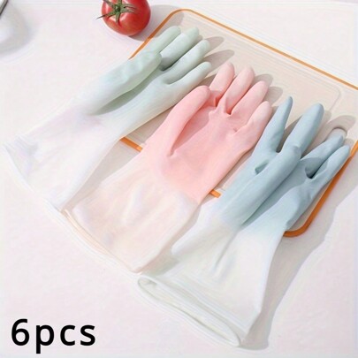 3 Pairs, Premium Waterproof Household Cleaning Gloves - Non-Slip , Multi-Purpose - Ideal For Kitchen, Dishwashing, Laundry, And Housework,Kitchen,Bathroom,Home,Household Supplies