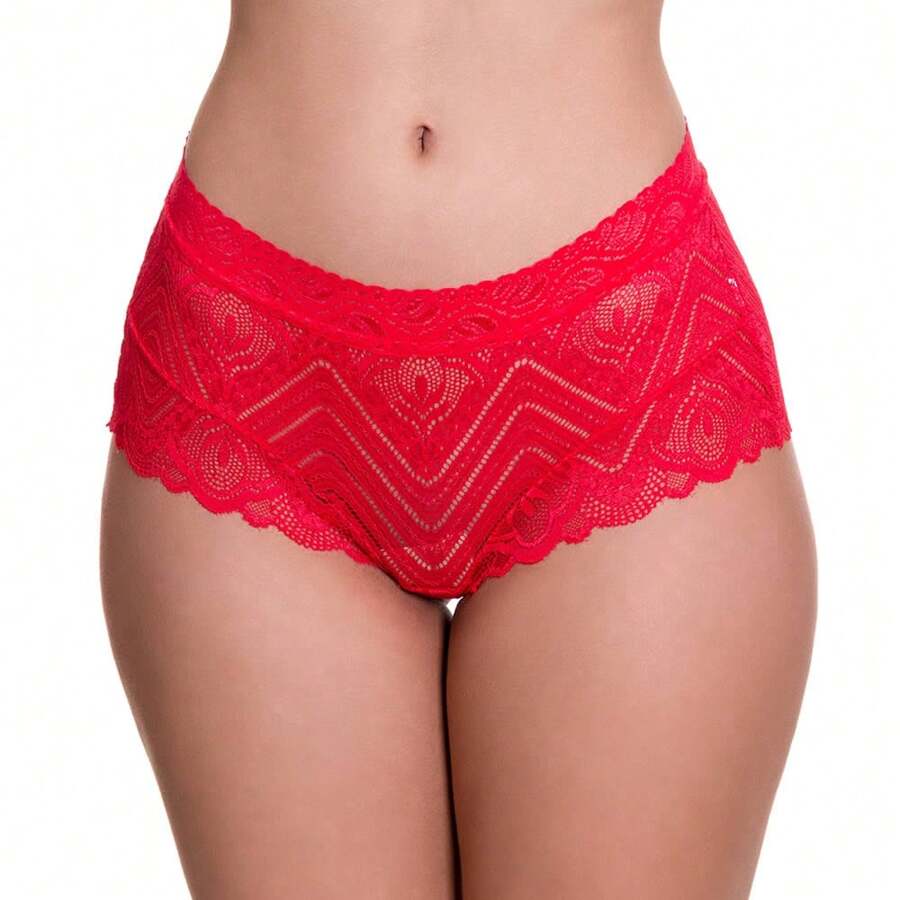 Women Crotchless Panties - 紅色 - 查看 1