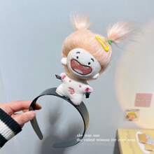 1入女士瘋狂卡通毛絨玩具12星座髮箍，日常使用(毛絨玩具髮夾的顏色和款式隨機選擇)頭飾 - 彩色 - 查看 14