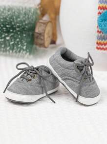 Baby Boys Girls Canvas Sneaker Slip On Anti Skid Newborn Candy Shoes For 0-18 Months