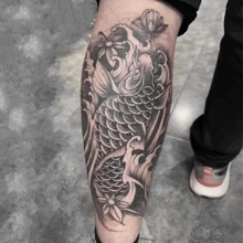 1 vel Koi vissen Karper Tatoeagesticker Waterbestendig Blijft lang zitten Armen Feest Tijdelijke tattoo
