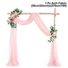 Wedding Arch Draping Fabric,  Sheer Backdrop Curtain Tulle Fabric Drapery For  Wedding Archway Ceremony Party Ceiling Decor Backdrop - Baby Pink - View 2