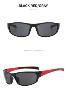 POLASUP 1pc Men's Sports Cycling Glasses For Summer, Suitable For All Seasons, Half Frame With Contrast Double-Color Fluorescent Color, With Silicone Non-Slip Foot Pad, Comfortable And Soft Nose Pad, Polycarbonate Explosion-Proof With Reflective Plating Pc Mirror Anti-Lost Rope And Eyeglass Cloth) Beach Accessories Glasses Shades Easy Comfort Casual Outfits Outdoor Cycling Glasses For Summer Beach Vacation, Outdoor, Travel